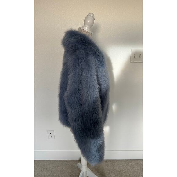 Jason Wu Light Blue Faux Fur Jacket - M - Picture 5 of 8